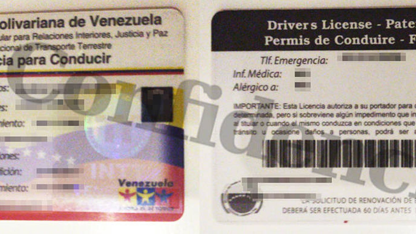 Imagen de uno de los permisos de conducir. (EC)