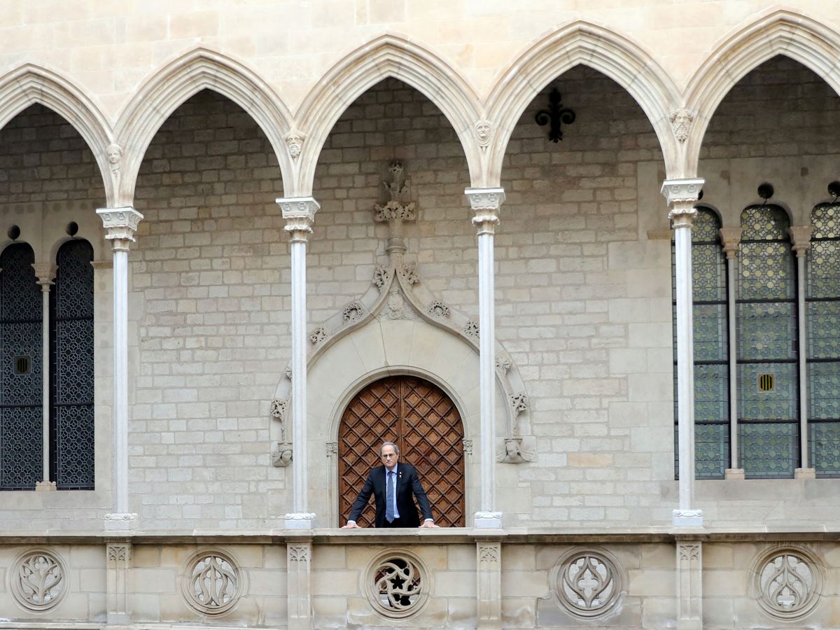 Foto: Quim Torra en el Palau de la Generalitat en Barcelona. (Reuters)