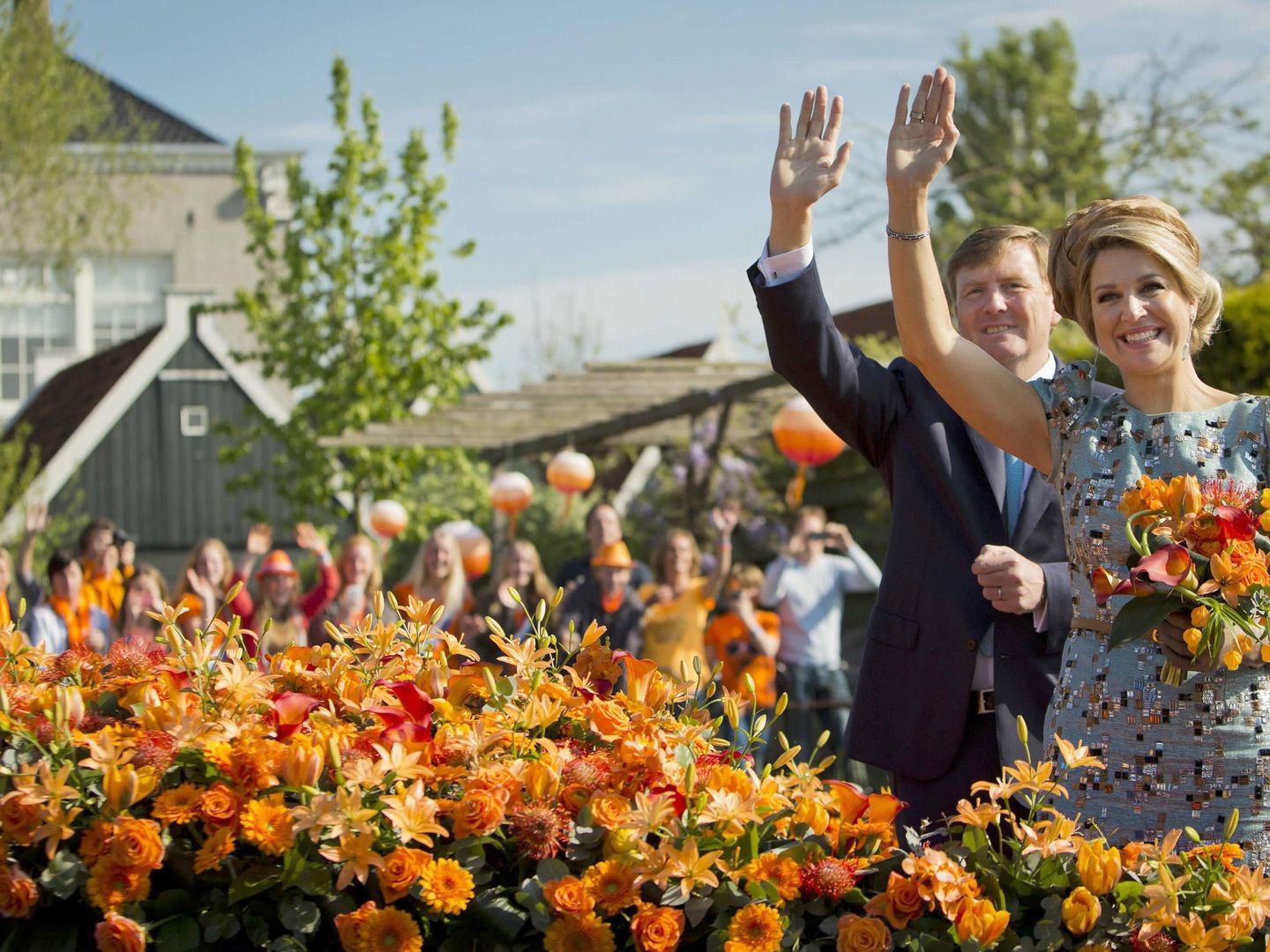 Guillermo y Máxima de Holanda celebrando el Día del Rey de 2014. (Reuters)