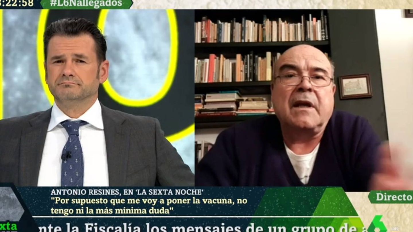 Iñaki López y Resines, en 'La Sexta noche'. (Atresmedia).