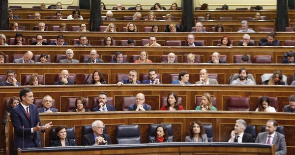 Foto: Pedro Sánchez, este 31 de octubre en la sesión de control en el Congreso. (EFE)