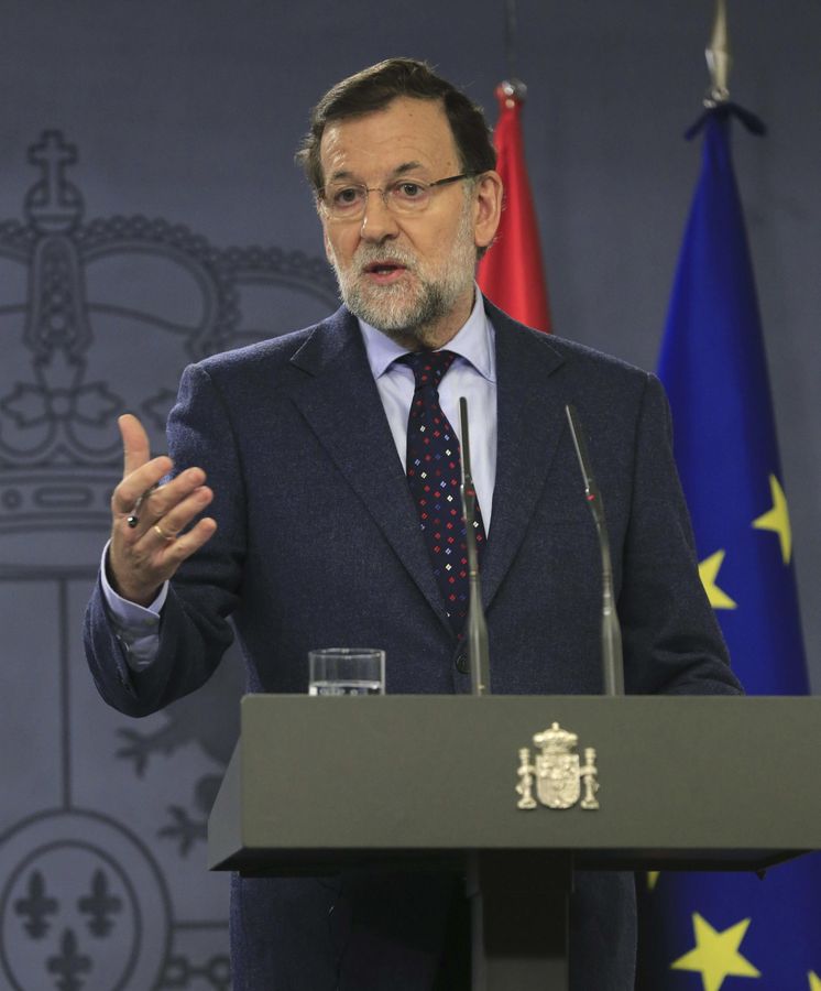 Foto: El presidente del Gobierno, Mariano Rajoy,durante la rueda de prensa conjunta con presidente del Consejo Europeo, Donald Tusk (EFE)