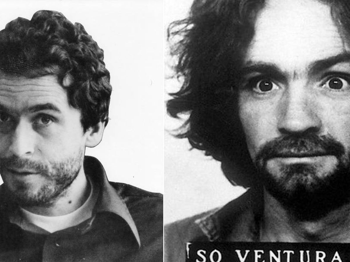 Foto: Dos de los asesinos más famosos de la historia, Ted Bundy y Charles Manson. (Wikipedia)