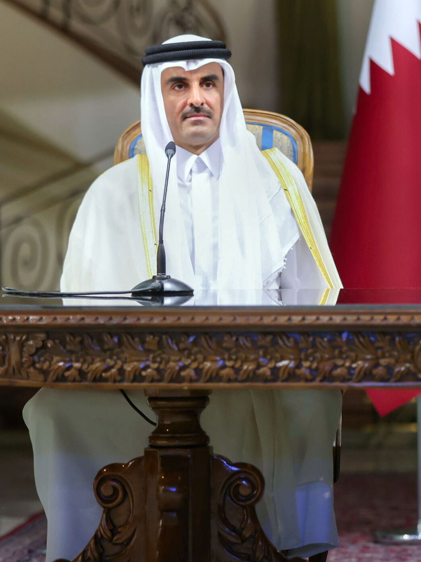 El emir de Catar. (EFE/EPA/Iran Presidental Office)