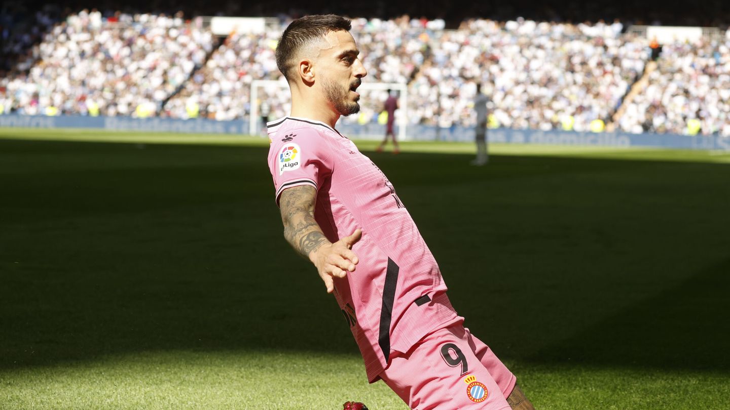 Joselu marcó el gol del Espanyol en el Bernabéu. (EFE/Rodrigo Jiménez)