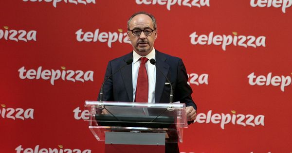 Foto: El presidente de Telepizza, Pablo Juantegui, hace más de dos años en la salida a bolsa de la compañía. (Reuters)
