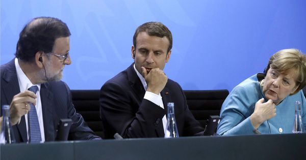 Foto: Los presidentes de España, Mariano Rajoy, Francia, Emmanuel Macron, y Alemania, Angela Merkel. (EFE)