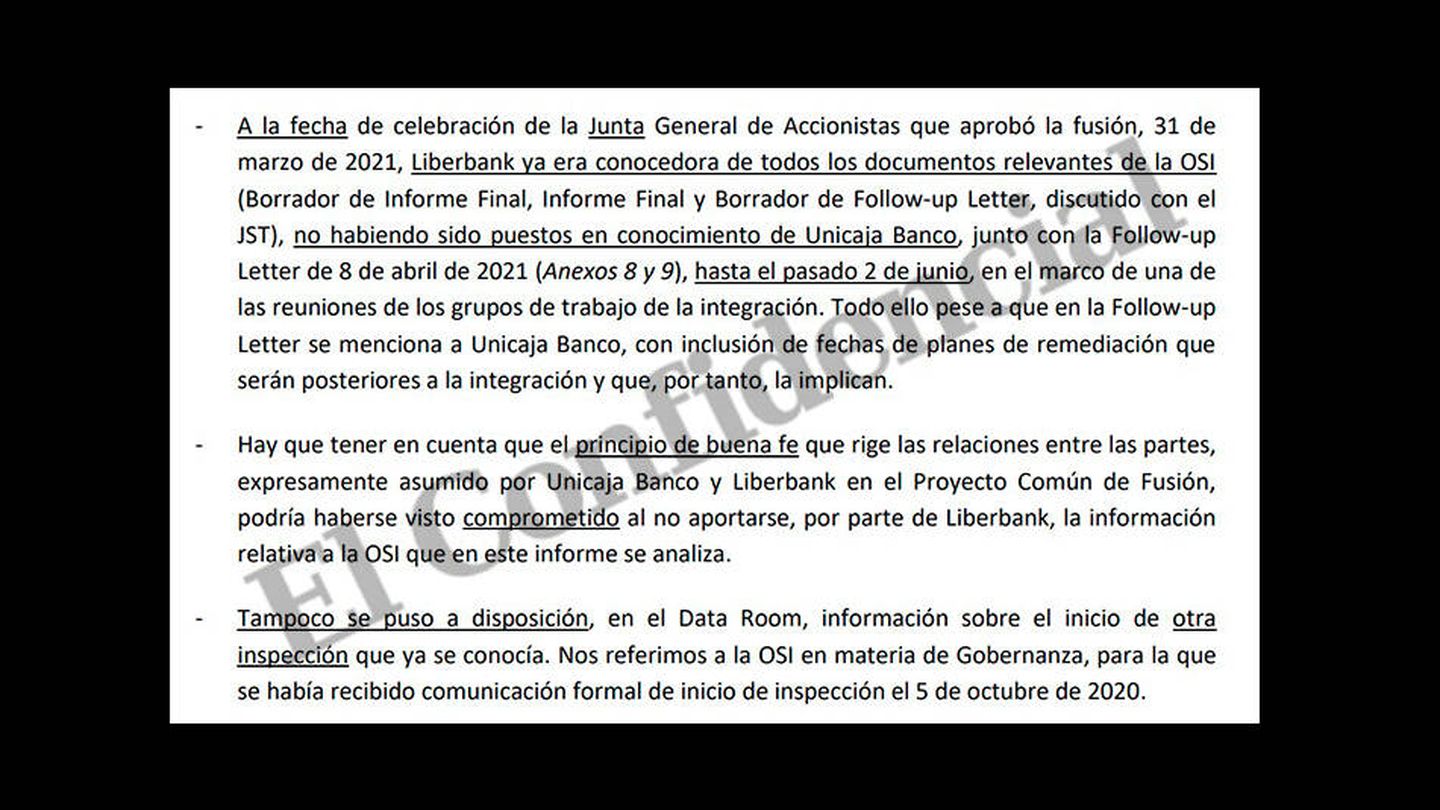 Documento de Unicaja. (EC)
