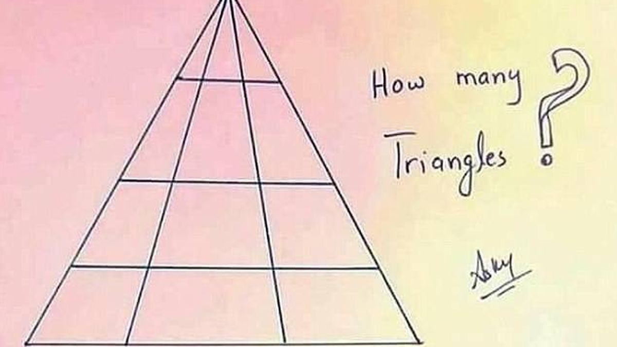 ¿Cuántos triángulos ves? El rompecabezas que confunde a internet