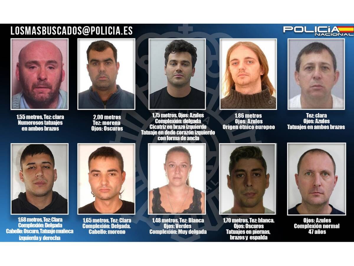 Foto: Los 10 fugitivos más buscados en España. (Policía Nacional)