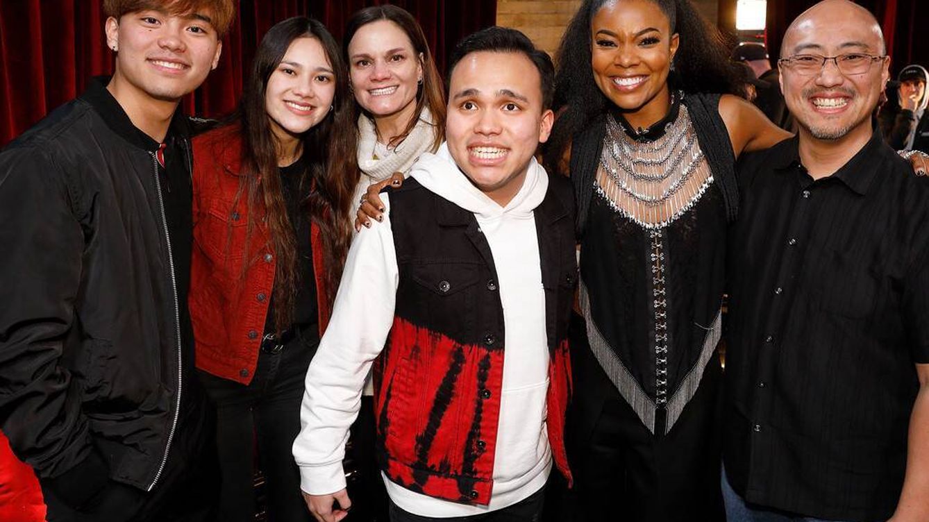 Foto: Kodi Lee junto a sus familiares en 'America's Got Talent'. (NBC)