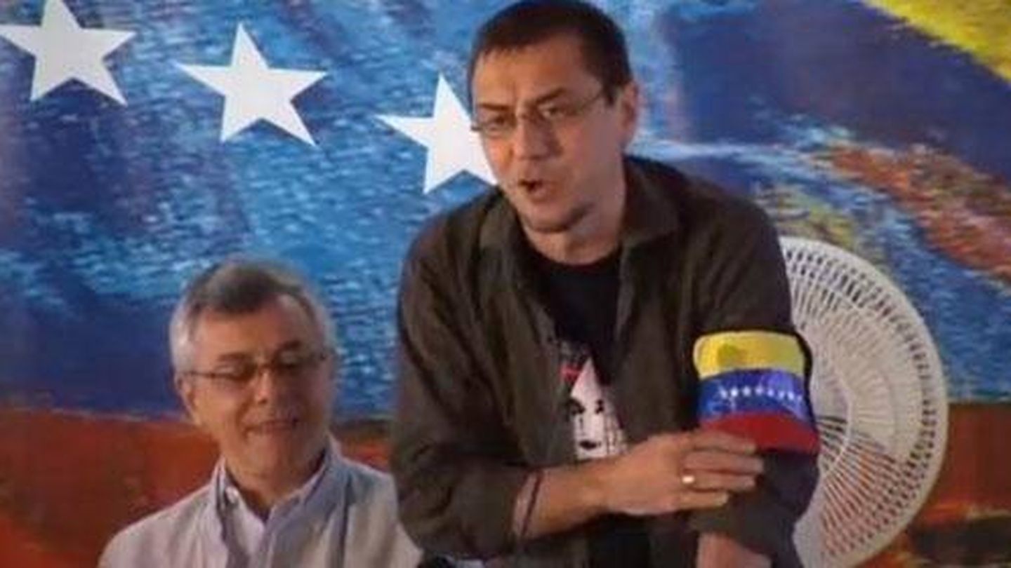 Juan Carlos Monedero, en una de sus apariciones televisivas en Venezuela.