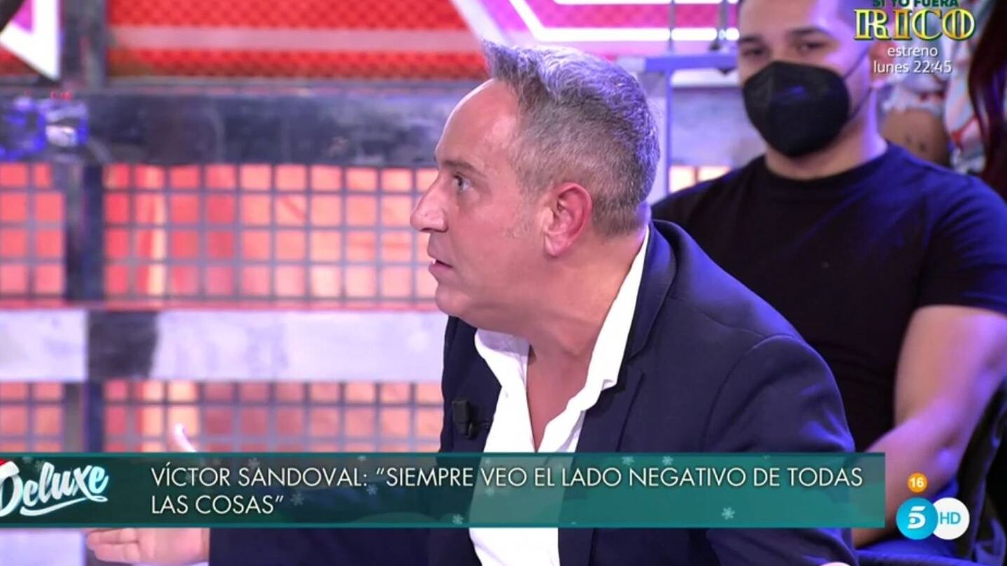 Sandoval contestando a Caparrós. (Telecinco).