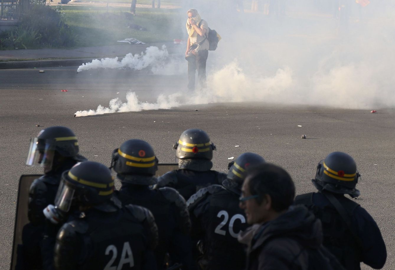 Disturbios en la Plaza de la Nación, el 1 de Mayo de 2016 (Reuters) 