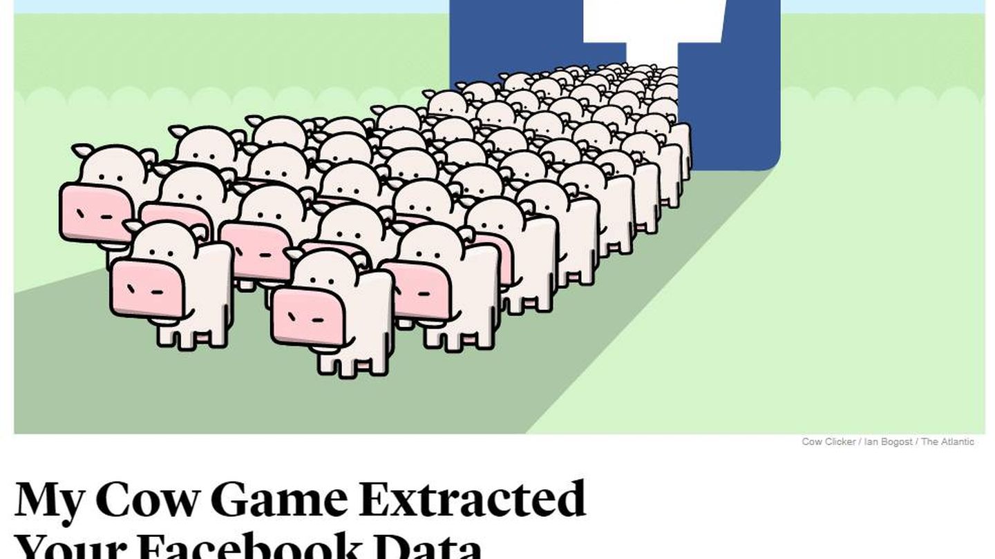 Artículo de Ian Bogost en The Atlantic. 'Mi juego de vacas extrajo tus datos de Facebook'