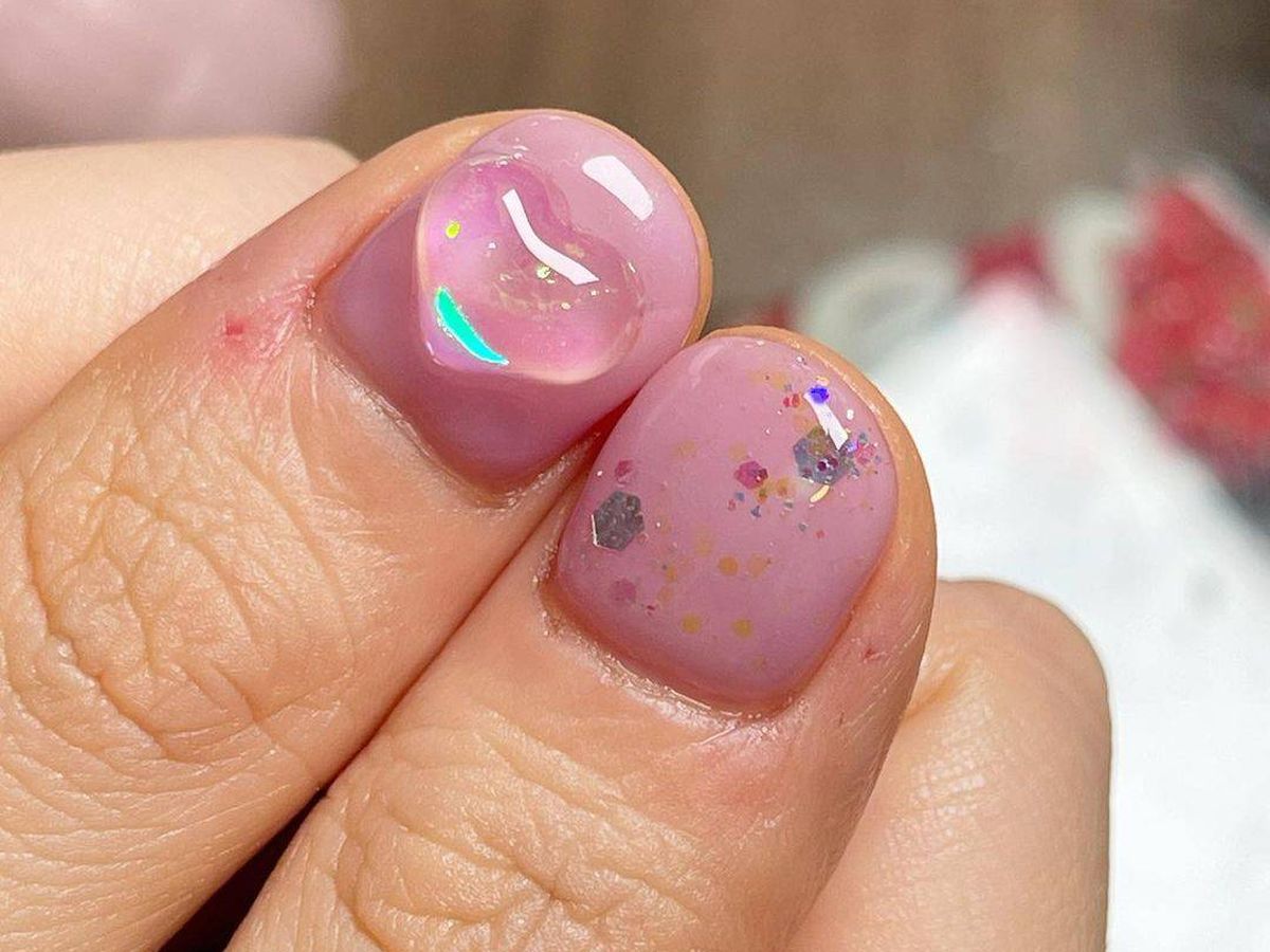 Foto: Jelly nails de un salón de belleza coreano. (@nail_ho)