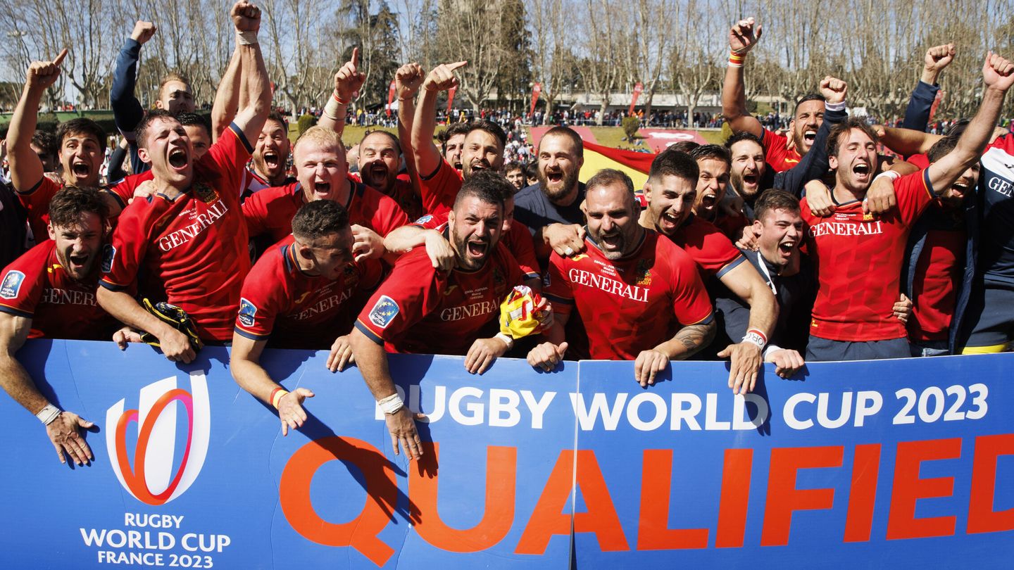 La Selección de rugby celebra su pase al Mundial 2023. (EFE/Sergio Pérez) 
