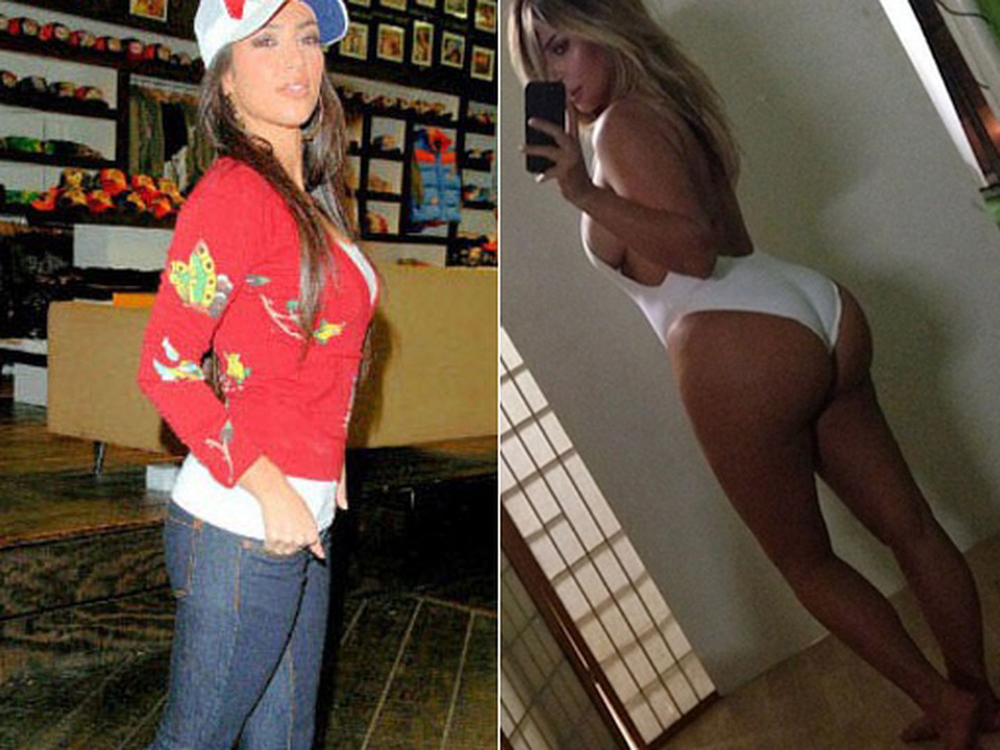 Imagen del antes y el después de Kim Kardashian (Instagram)