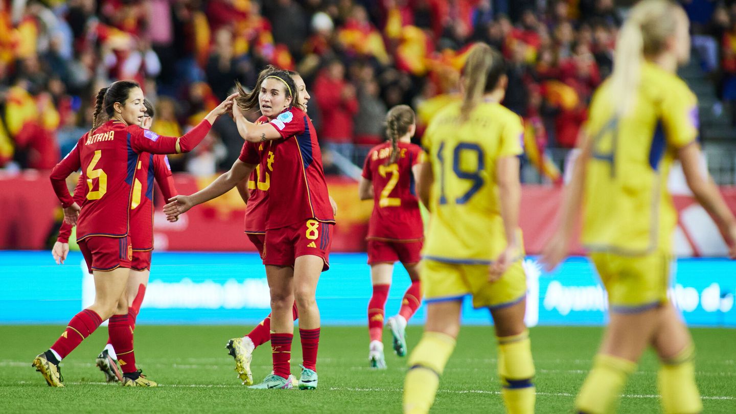 Mariona Caldentey celebra un gol frente a Suecia. (AFP7)