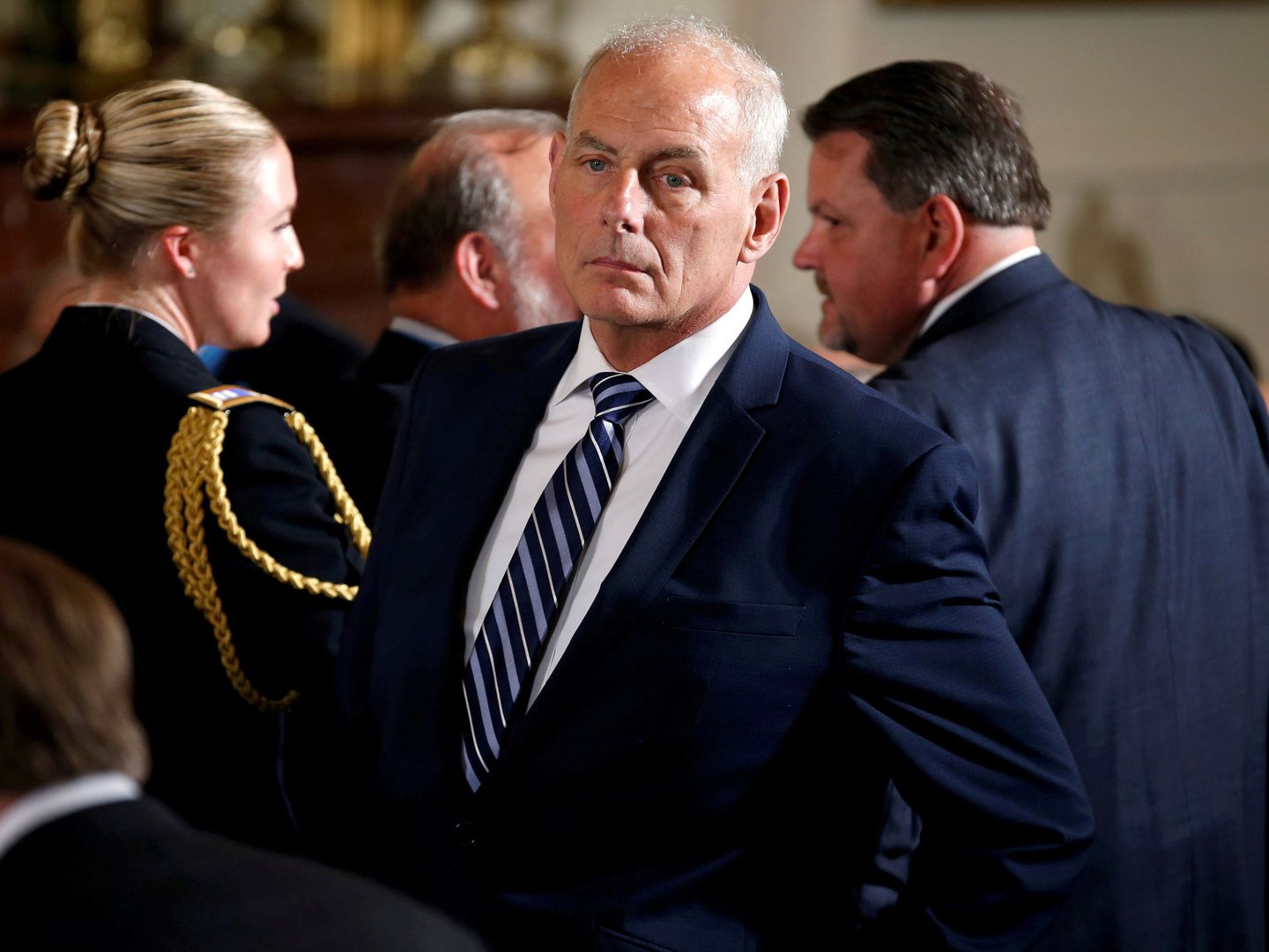 John Kelly en su nuevo puesto de jefe de gabinete en la Casa Blanca. (Reuters)
