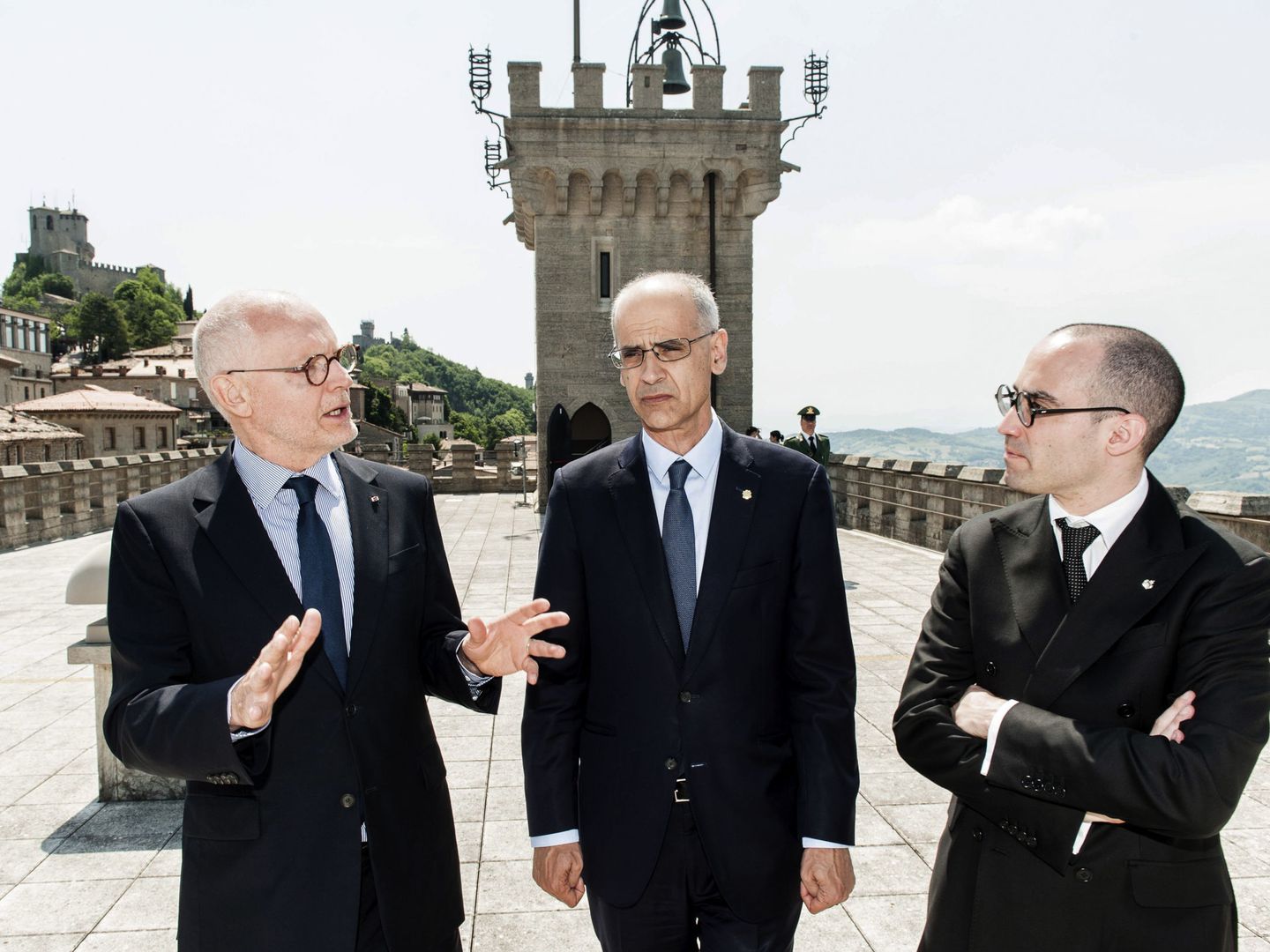 Representantes de Andorra, San Marino y Mónaco reunidos para tratar su acercamiento a la UE. (EFE)
