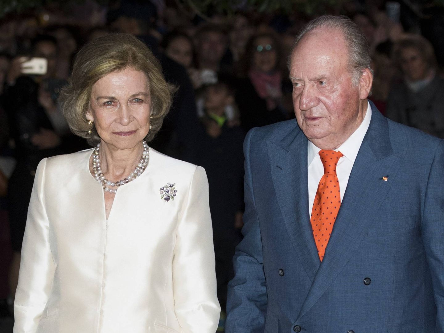 Los reyes Sofía y Juan Carlos, en el 80 cumpleaños de la Reina. (CP)