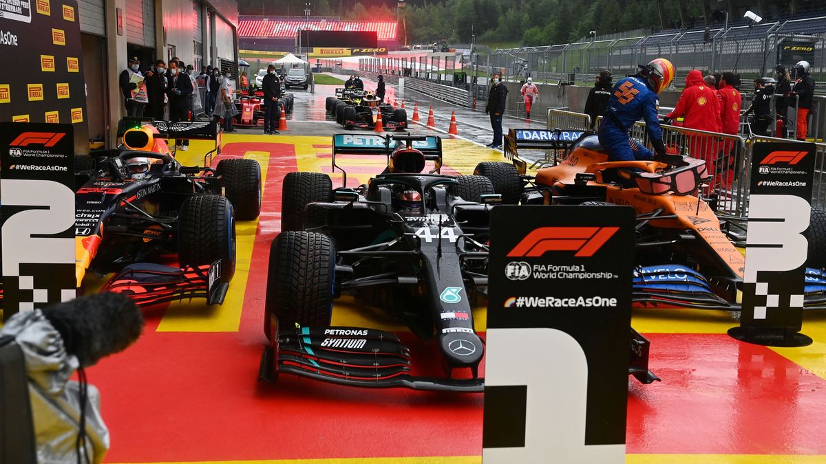 Fórmula 1: gran pole de Hamilton y Carlos Sainz se exhibe bajo la lluvia (3º)