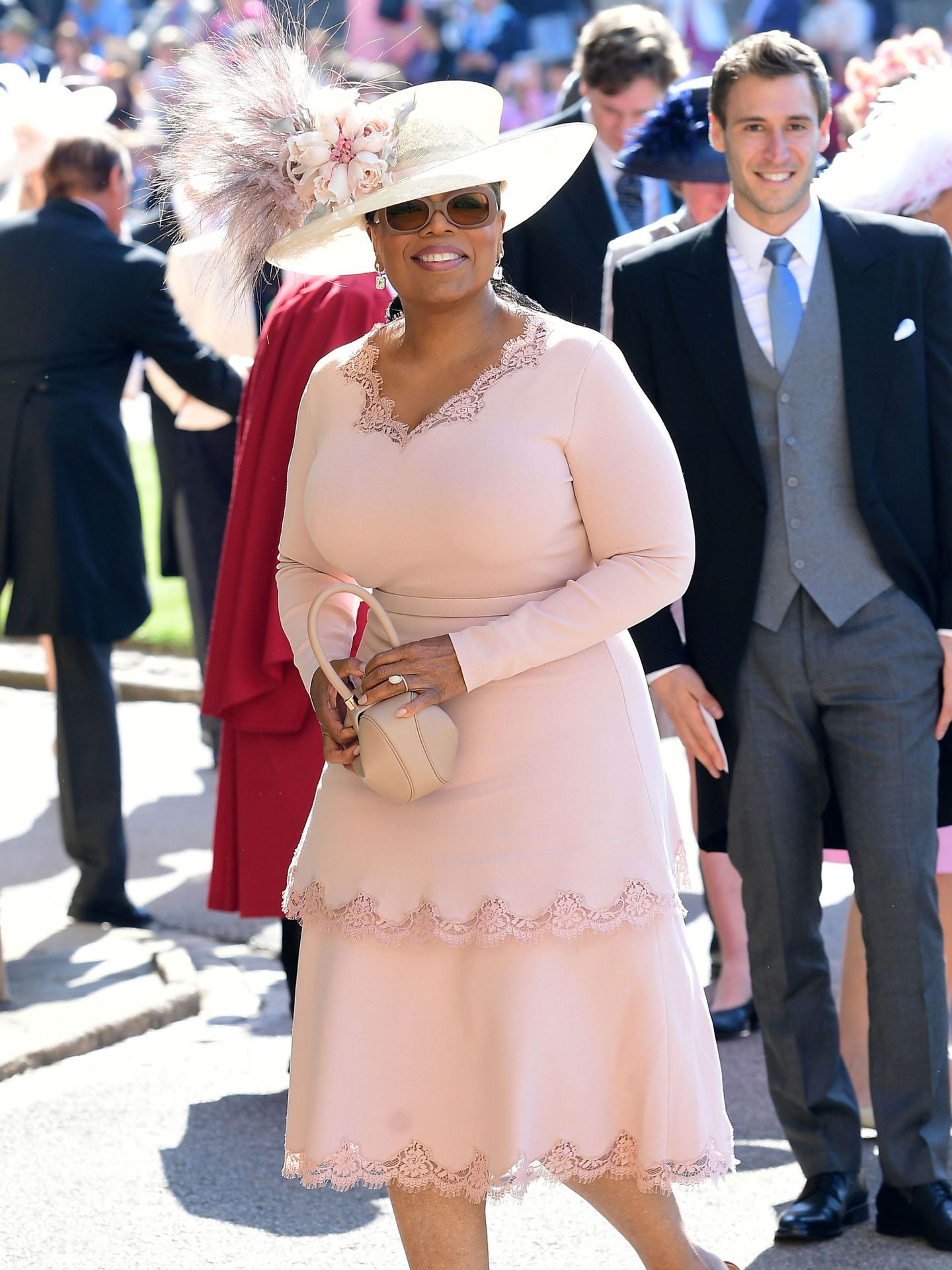 Oprah, en la boda de Harry y Meghan. (Reuters)