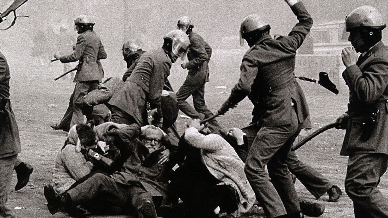Foto: Los grises en plena tarea en Madrid 1969