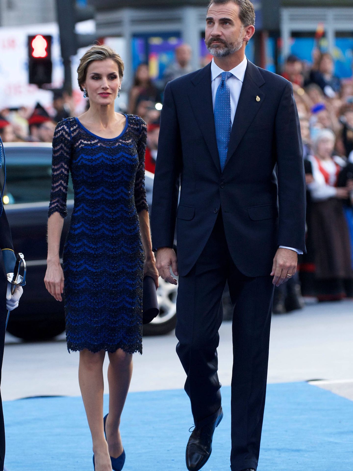 Don Felipe y doña Letizia, en sus primeros Premios Princesa de Asturias ya como monarcas. (LP)