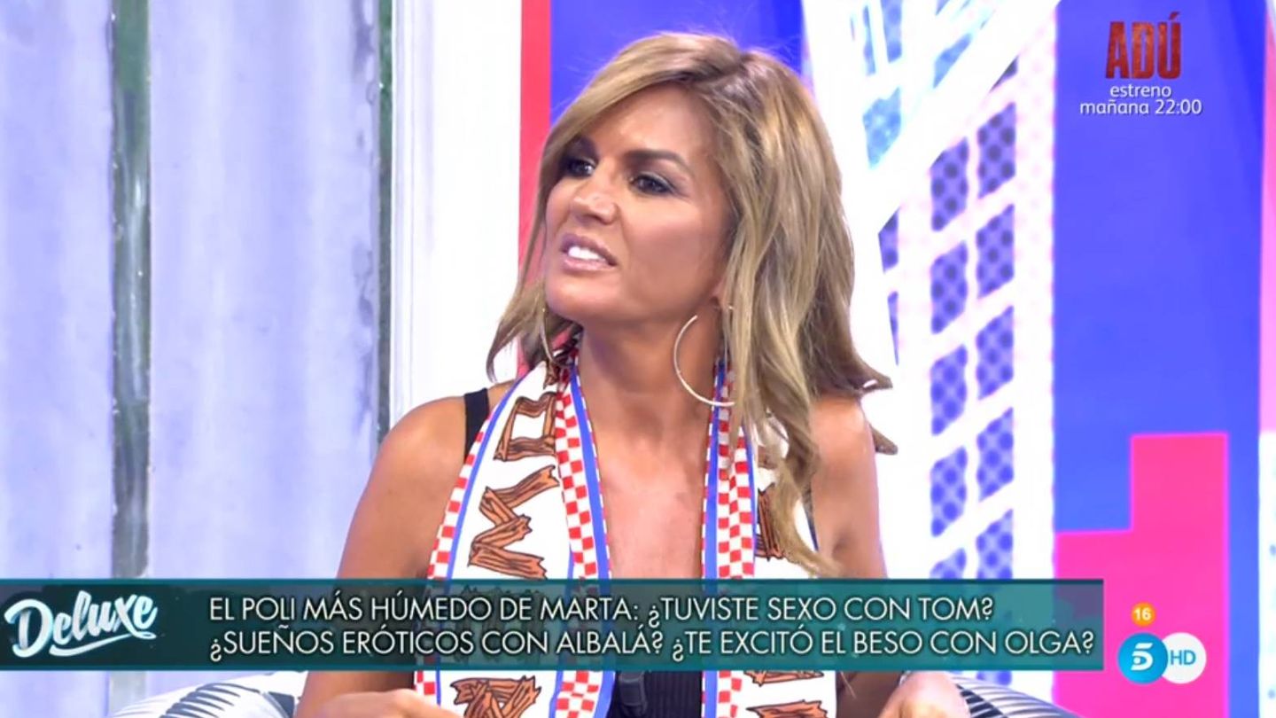 Marta López hablando sobre Olga. (Telecinco).