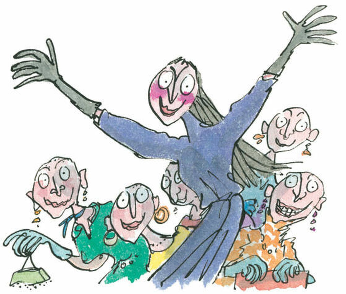 La famosa ilustración del libro de Roald Dahl 'Brujas'.