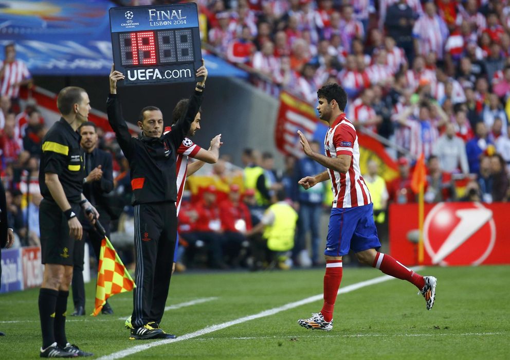Foto: Diego Costa sólo pudo jugar nueve minutos en su primera final de Champions (Reuters).