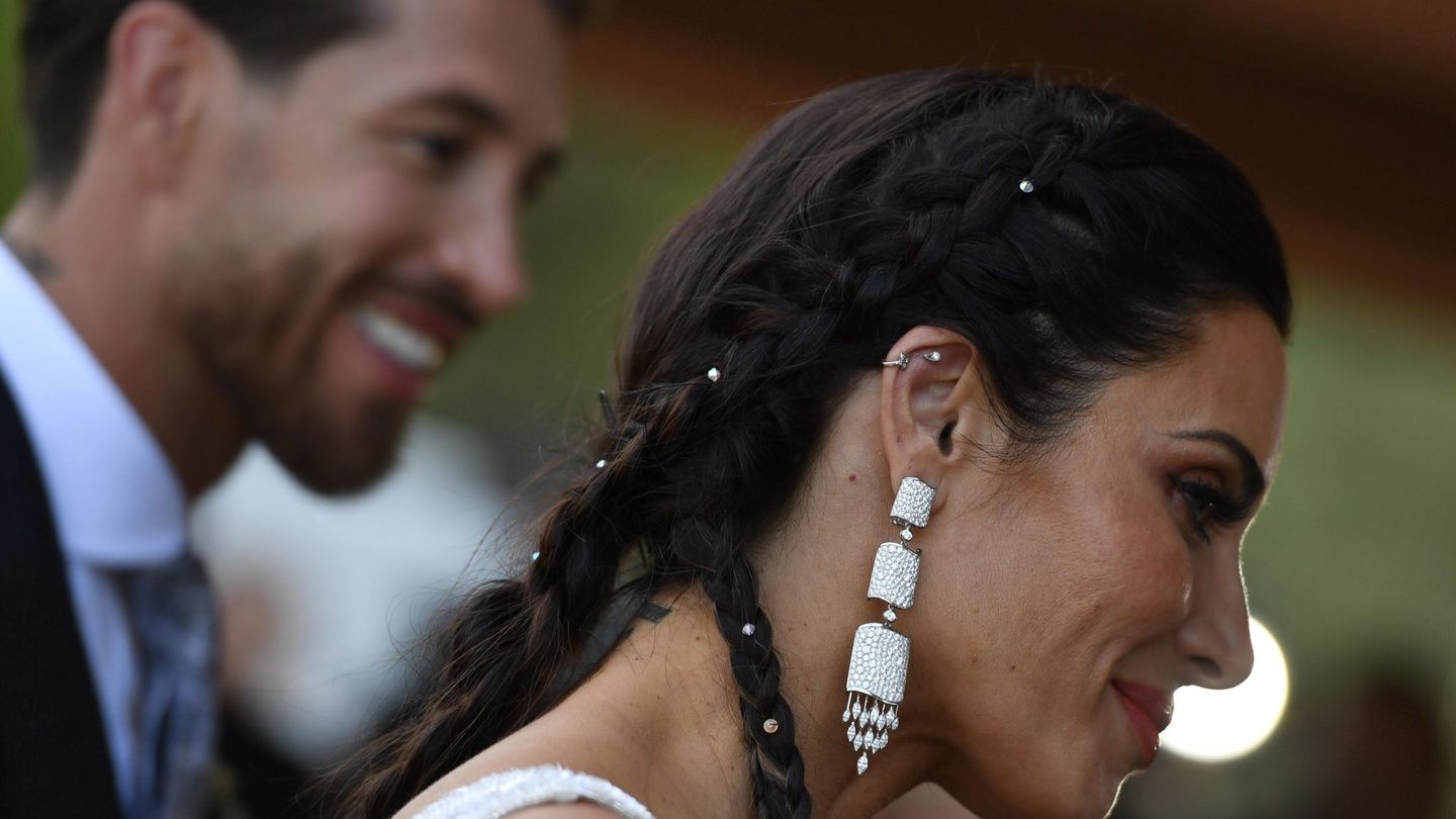 Sergio Ramos y Pilar Rubio en una imagen de la boda. (Cordon Press)