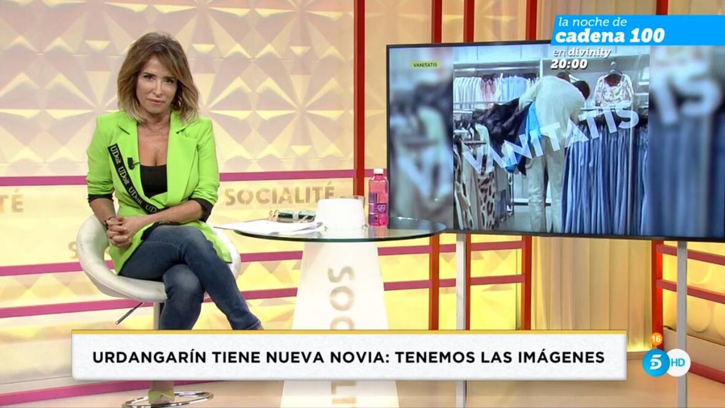 María Patiño en 'Socialité'. (Mediaset)