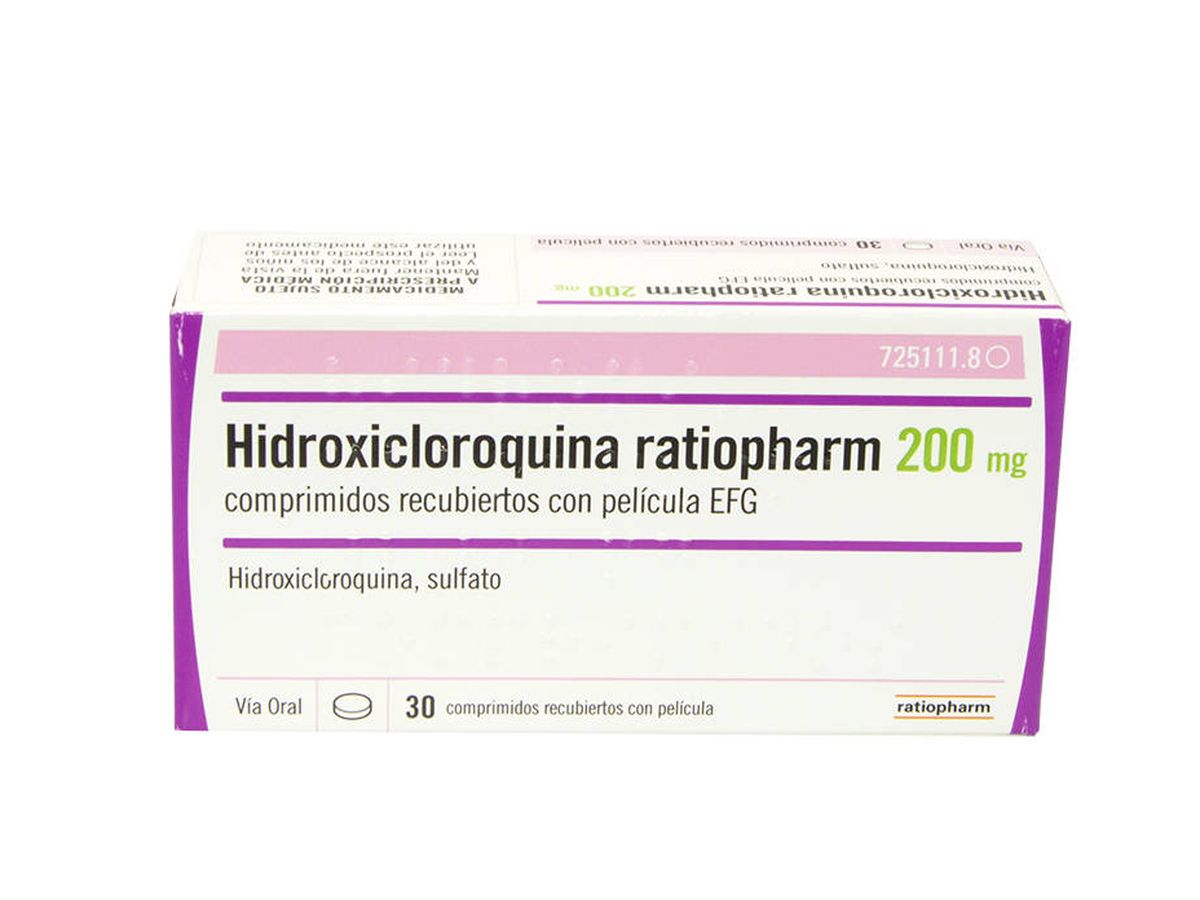 Foto: Hidroxicloroquina ratiopharm 200mh 30 comprimidos, del grupo Teva, uno de los medicamentos que estarían indicados para luchar contra el coronavirus. 