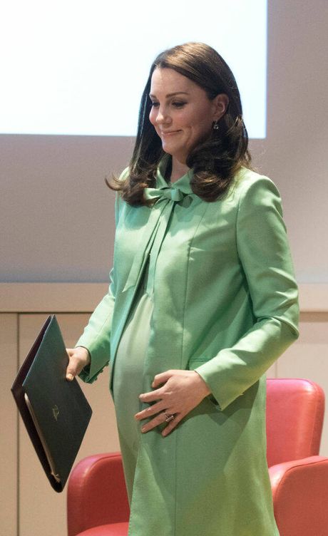 Kate Middleton, durante su tercer embarazo. (Getty)