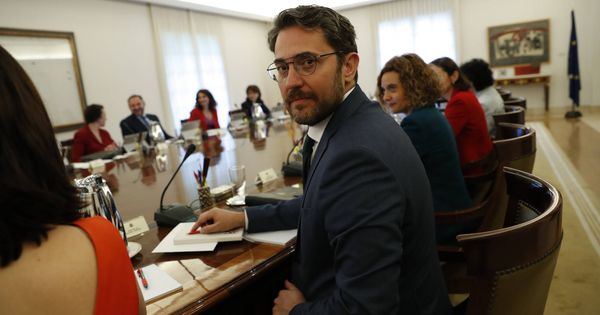 Foto: Màxim Huerta, en su primer Consejo de Ministros. (Gtres)