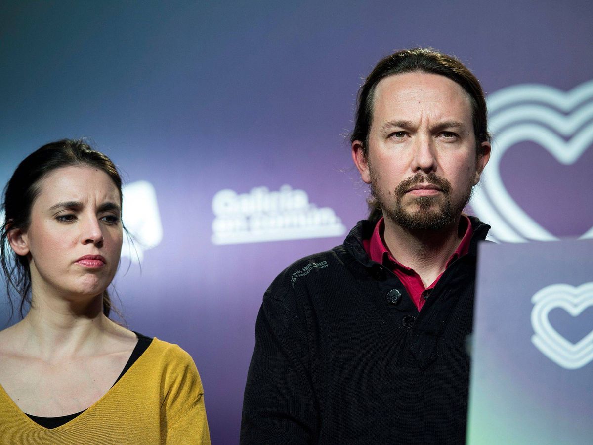 Foto: Irene Montero y Pablo Iglesias, en uno de los congresos de Podemos. (EFE)
