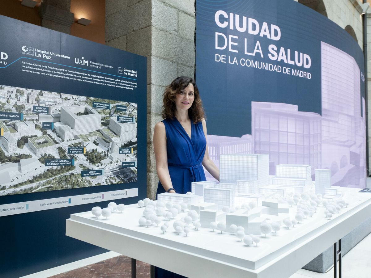 Foto: Isabel Díaz Ayuso presenta la Ciudad de la Salud de la Comunidad de Madrid. (Europa Press/Alberto Ortega)