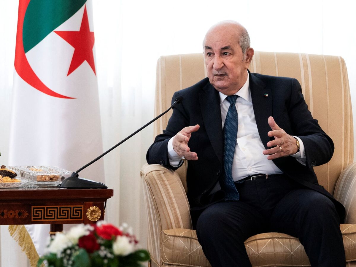 Foto: El presidente argelino, Abdelmadjid Tebboune, durante la reciente visita de Antony Blinken a Argel. (Reuters/Jacquelyn Martin)