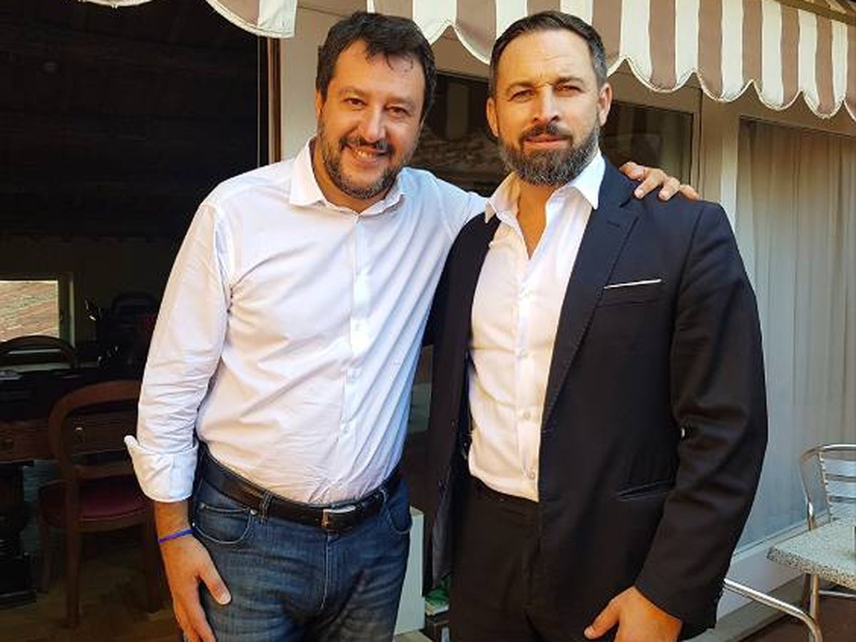 Foto: Matteo Salvini y Santiago Abascal. (Twitter)