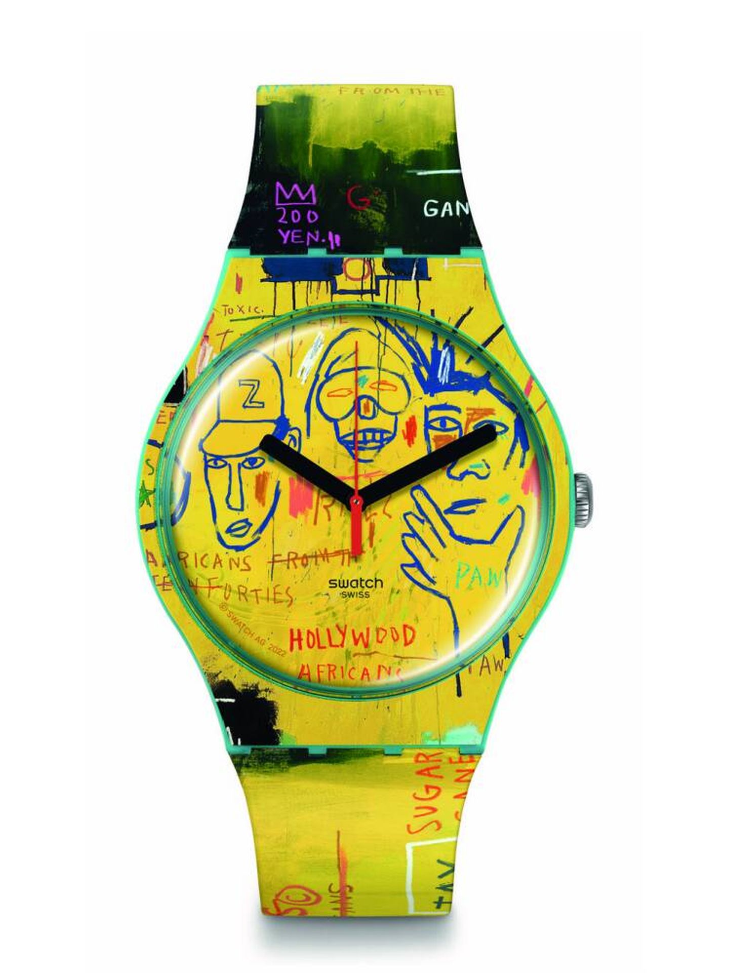 Swatch Hollywood Africans by Jean-Michel Basquiat. (Cortesía)