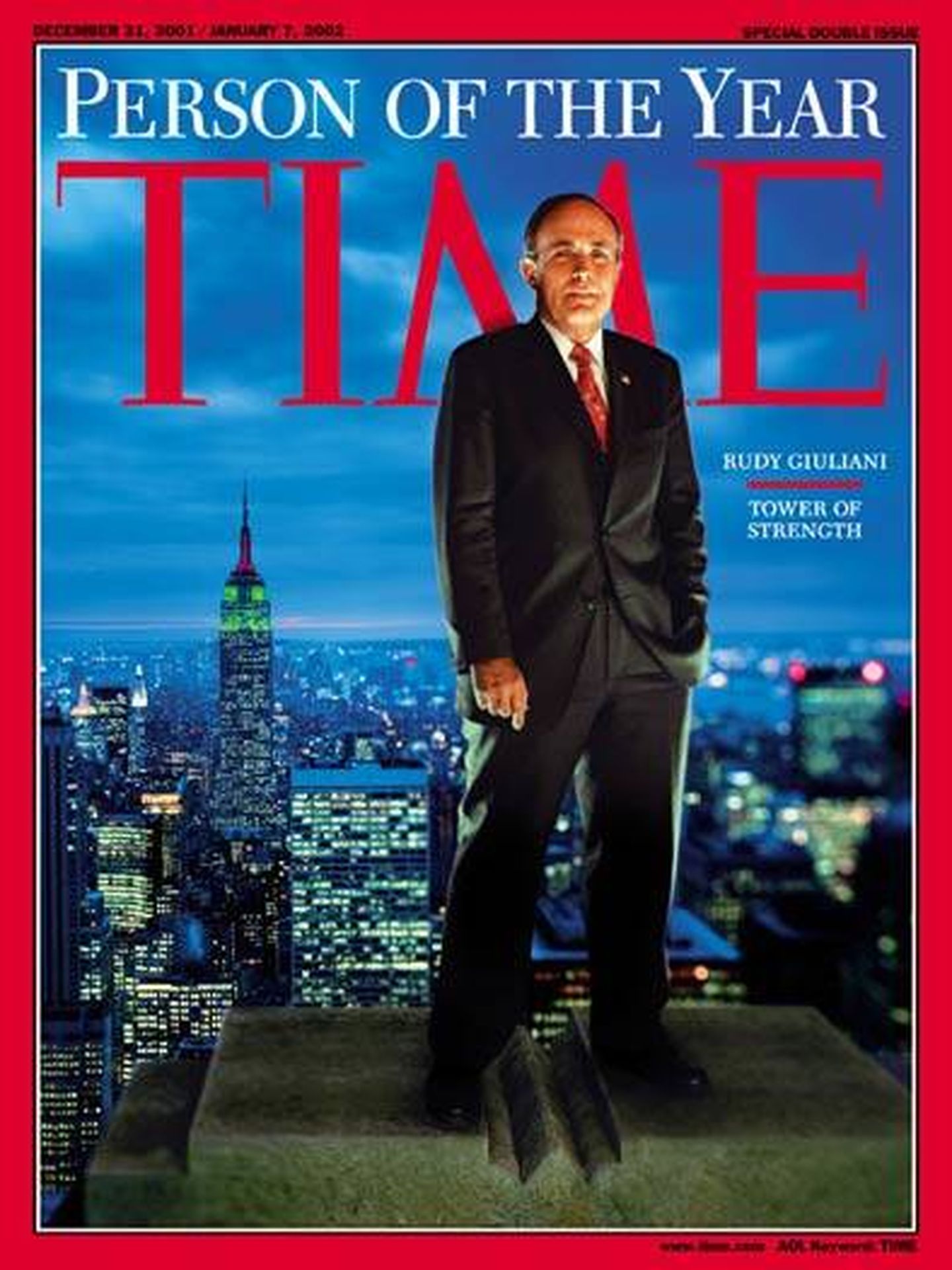 Ejemplar de la revista Time con Giuliani como 'persona del año'