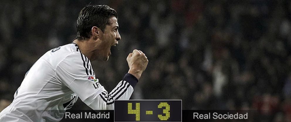 Foto: Un Madrid desquiciado desde el banquillo 'tira' de casta y de Ronaldo para derrotar a la Real