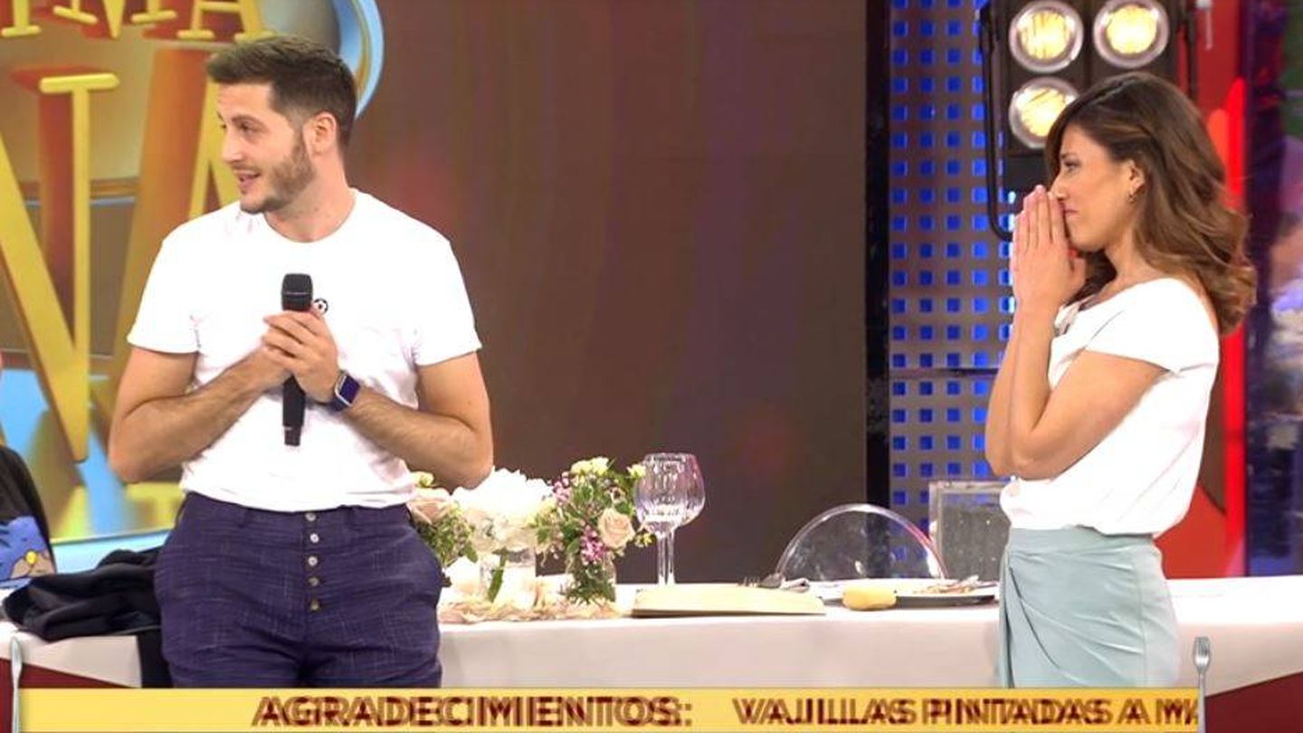 Nando Escribano y Nuria Marín, en 'La última cena'. (Telecinco)
