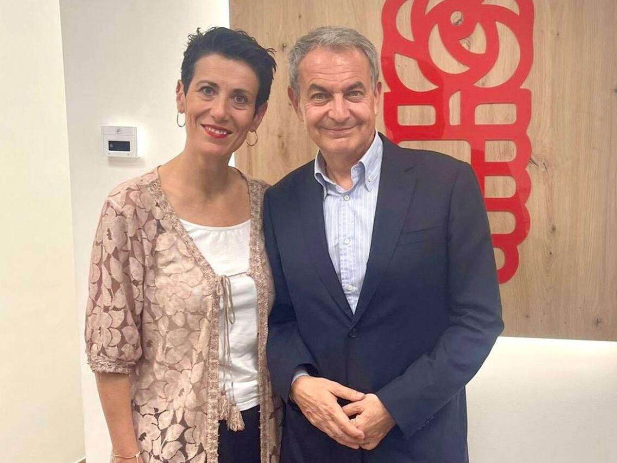 Foto: Elma Saiz con José Luis Rodríguez Zapatero. (X/@SaizElma)