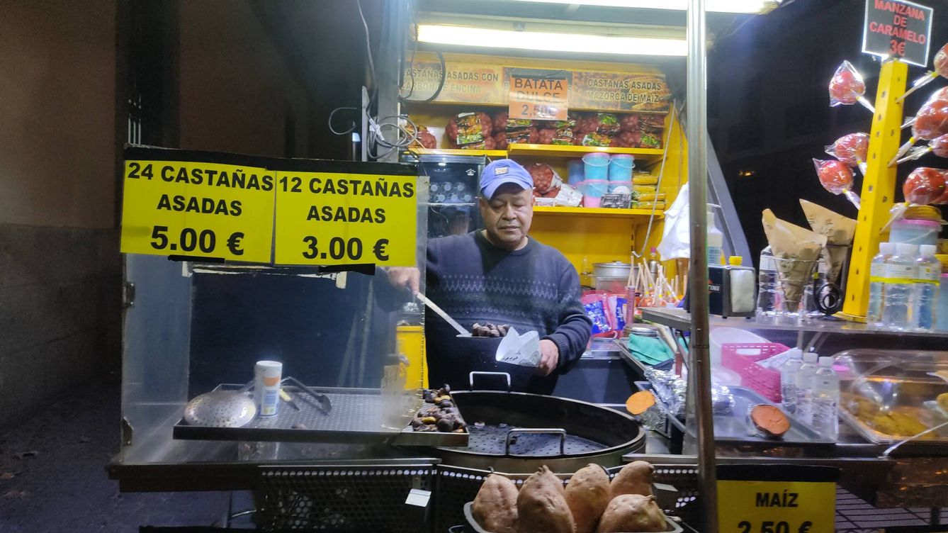 La castaña callejera de Madrid: El dueño tiene cámaras con micrófono en el puesto