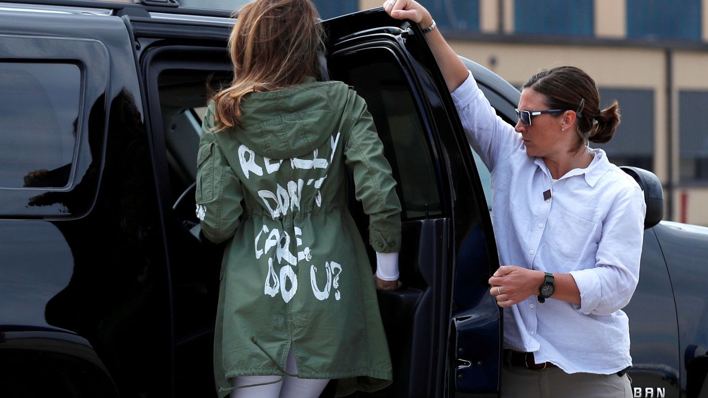 Melania Trump, con su polémica chaqueta de Zara. (Reuters)