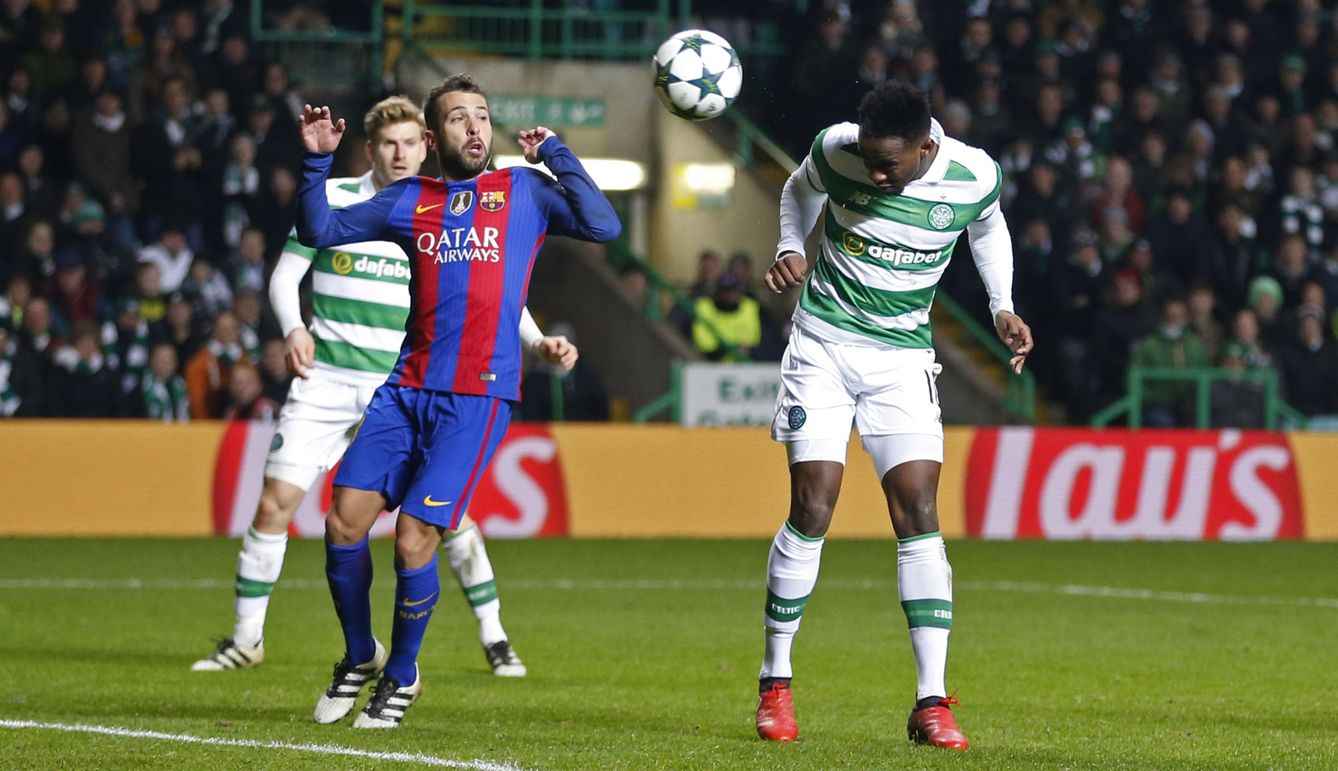 Dembélé, durante un Celtic-Barcelona de Champions League (Reuters)